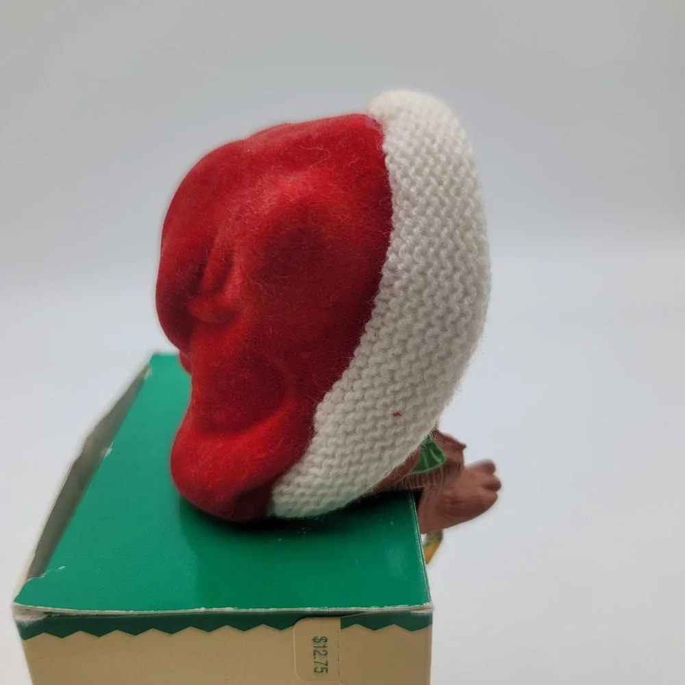 Vintage 1985 Hallmark Merry Mouse Christmas Stocking Hanger Mantel Hook QSH813-2